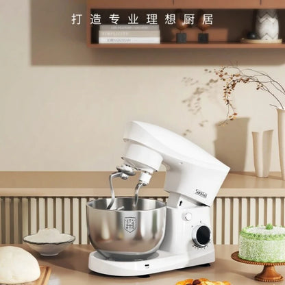 Household Small Stand Mixer Automatic Dough Kneading Egg‑Beating Food Processor Kitchen Appliance For Home Baking Use