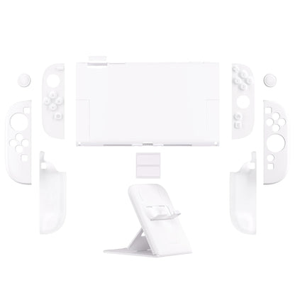 PlayVital Solid Color Protective Case for Nintendo Switch 2, Anti-Scratches Hard Shell Dockable Grip Cover with  Foldable Stand