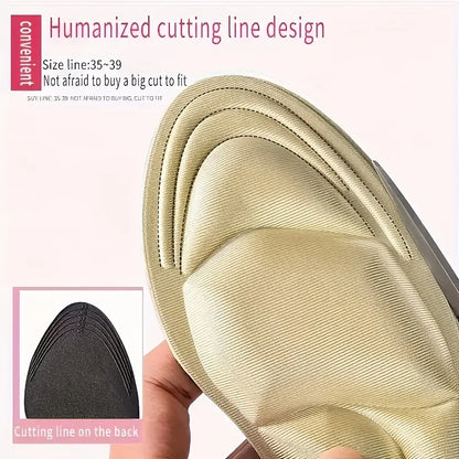Memory Foam Insoles Women High-heel Shoes Insoles Anti-slip Cutable Insole Comfort Breathable Heel Protection Massage Shoe Pads