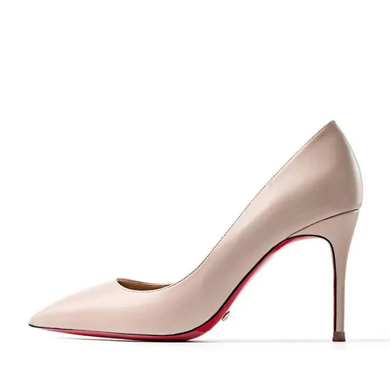 Plus Size 34-44 Sexy Red Shoes Dress Party Wedding High Heels Rubber Bottom Pointed Toe Spring Shallow Women Pumps