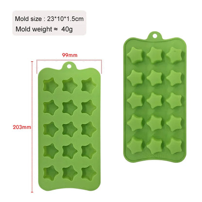 DIY five-pointed star silicone mold candy and chocolate mold clay and gypsum resin mold baking tools