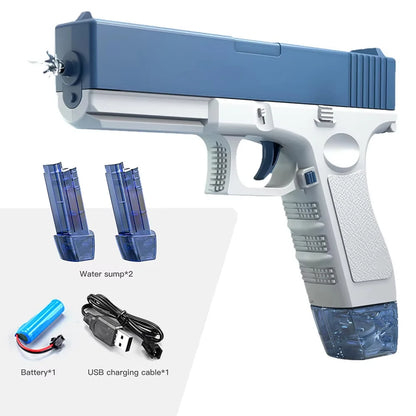 Unilabo M416 Electric Water Gun - Battery Powered With External Water Bottle Attachment - Perfect For Kids & Adults Outdoor Fun