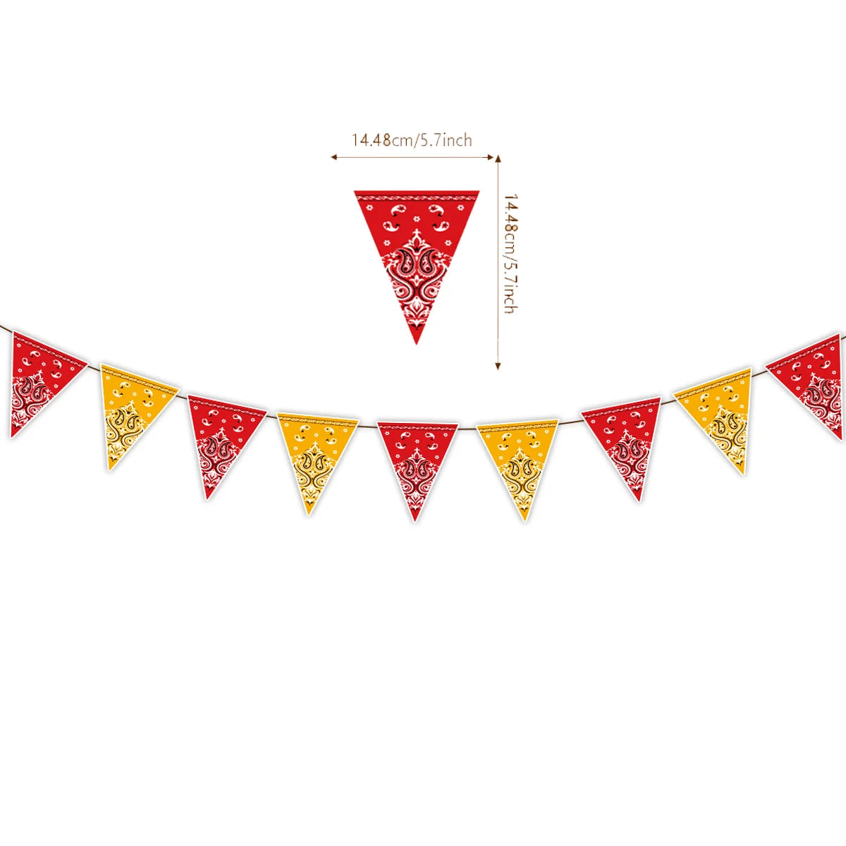 Western Party Decorations Cowboy Banner Pennant Wild West Cowboy Hanging Garland Baby Shower Western Birthday Party Supplies