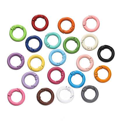 Colorful O-Ring Spring Clasp Clips — Zinc Alloy Carabiner Connectors