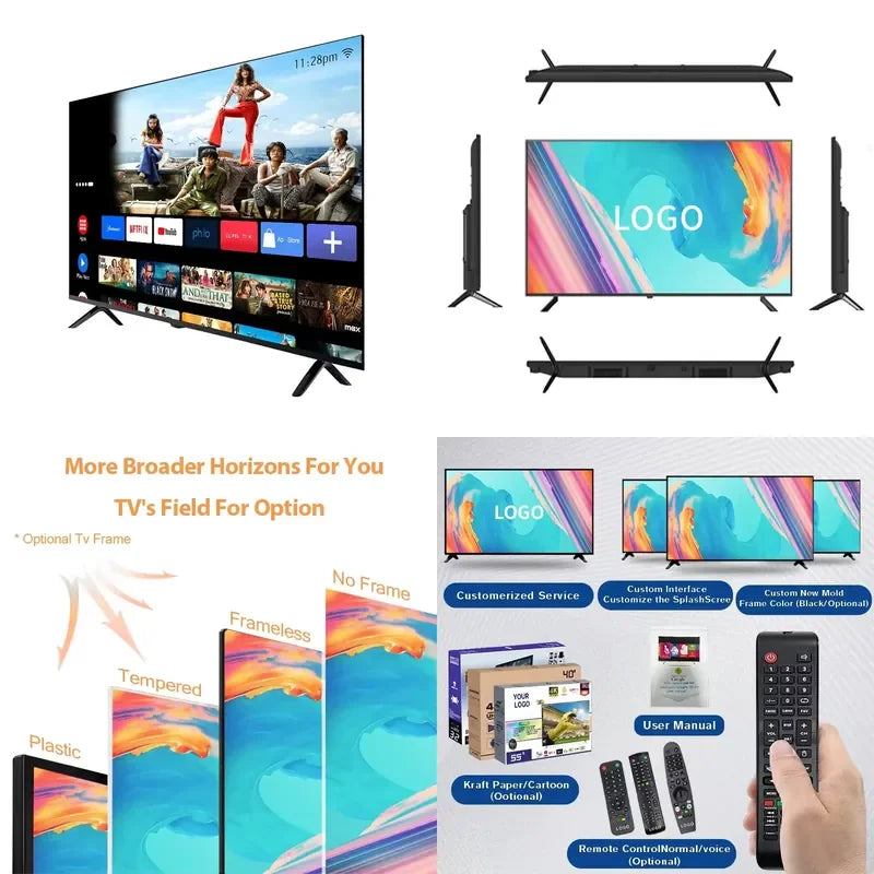 4K Smart TV for Cinema Experience for Android TV 32 43 50 55 60 65 70 75 85 Inch Home Entertainment Display