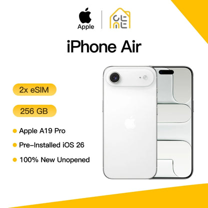 Apple iPhone Air Original Unlocked A19 Pro Chip 6.5" Super Retina XDR OLED 48MP Dual Camera 5G Global Version IP68 iOS 2*eSIM