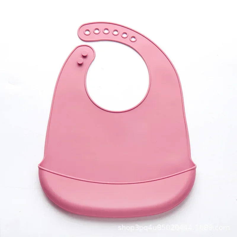 1-3pcs Baby Bib Adjustable Waterproof Bibs Babies Soft Edible Silicone Newborn Saliva Dripping Towel Drooling Scarf BPA Free