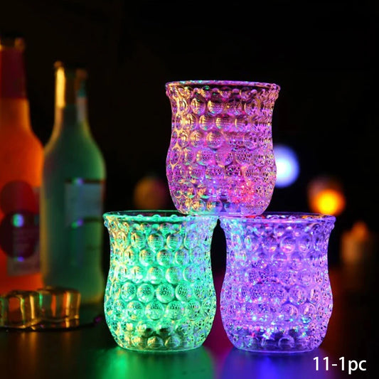 Induction LED Automatic Glowing Cup Flashing Cup Wine Beer Whisky Mug Water Beverage Drinking Glass Party Decorative Supplies