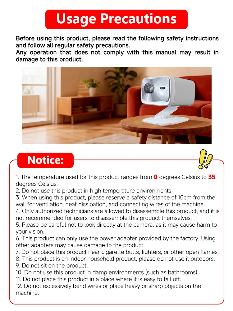 Original Lenovo Xiaoxin 100P Projector 1140 ANSI Auto Focus Wifi6 Smart Home Theater 360 PTZ Support 4K HD Portable Projector