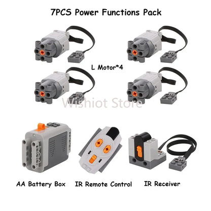 Legoeds-compatible MOC Technical Power Functions M Motor 8883 Modified Remote Control Power Group Train Lithium Battery Box 9686