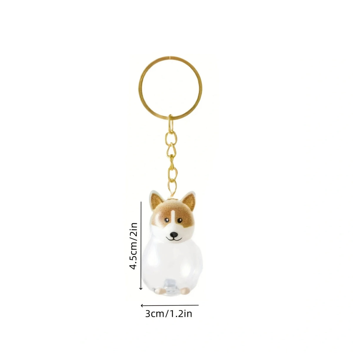 Animal Zinc Alloy 3D Pet Keychain Charm | DIY Dog Hair Storage Pendant | Bag & Keyring Accessory