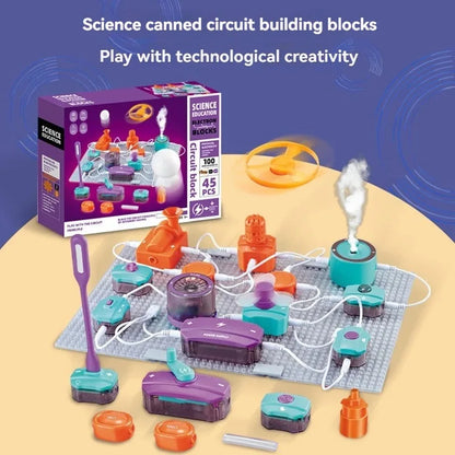 DIY Electronic Circuit Building Blocks - Kids Science Experiment Toy, Boost Children's Thinking Skills