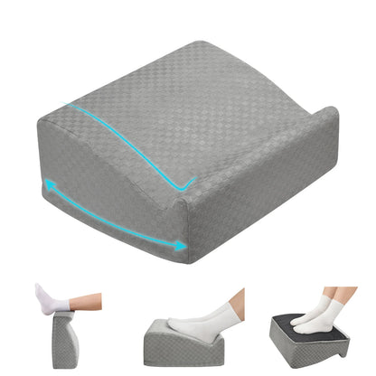 Adjustable Height Foot Rest Pillow with Washable Cover Non-Slip Ergonomic Footrest for Office Desk Couch