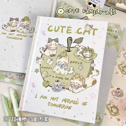 Apple Kitten A5 Color Page Hardcover Ins Niche High-value Student Universal Thickened Full-color  for Students Notebook