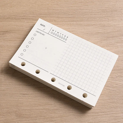 Refillable Dot Grid & Lined Paper Journal Planner Weekly Monthly Agenda To Do List Notebook Portable Office School Stationery Organizer Set