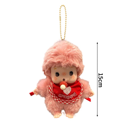 Monchhichi Plush Keychain Kawaii Monchichi Pendant Backpack Charms Cartoon Monchich Keyring Party Favor Gifts 키티 몬치치 モンチッチ