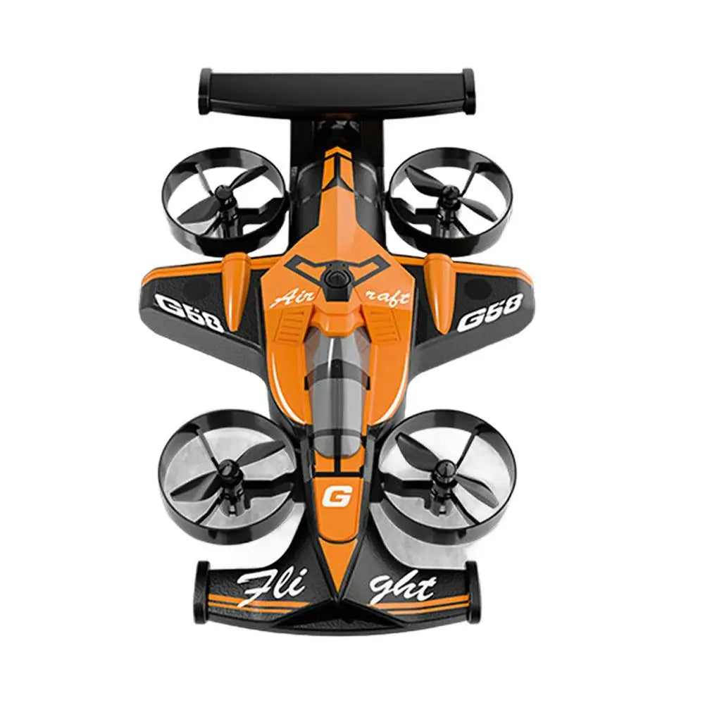 2-in-1 RC Flying Stunt Car & Drone With Headless Mode LED Lights High-Speed Ground Drifting One-Key 360° Flips For Kids