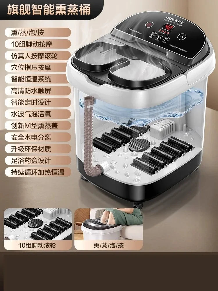 Footbath bucket fully automatic electric massage footbath heated household constant temperature high and deep footbath