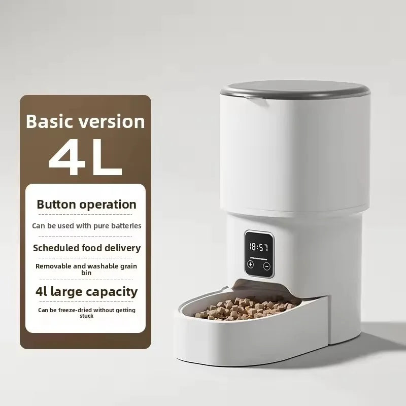 Automatic Dog Cat Feeder Smart Timer Quantitative App Remote Control Visible Food Dispenser For Puppy Kitten Pet Supplies