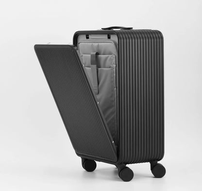 KLQDZMS 17"20"24Inch Metal Aluminum Magnesium Alloy Luggage Universal Wheels Portable Storage Luggage Business Boarding Suitcase