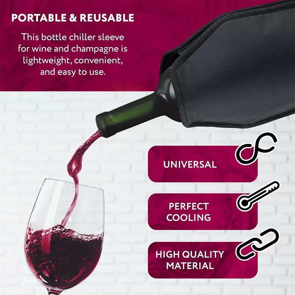 Wine Ice Bag Cooling Holder Jelly Picnic Beverage Nylon Wine Cooler Sleeve Soft Drink Rack Bar Tool For Beer Champagne Bucket