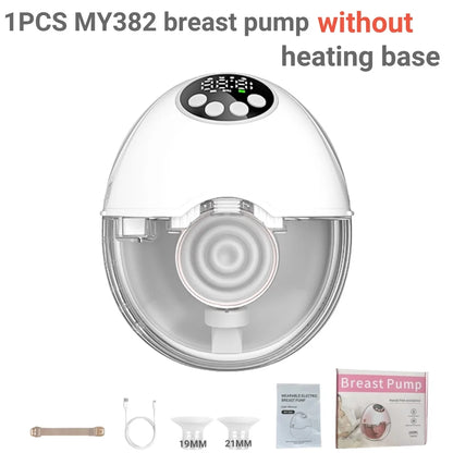 Wearable Breast Pump Electric Handsfree BPA Free With Heating &UV Sterilize Lid Optional Silent Wireless Upgrade Breastmilk Pump