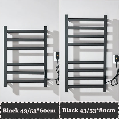 Black/White Electric Towel Rack With Digital Display Touch Temperature&Time Control Smart Heated Towel Rail Towel Warmer
