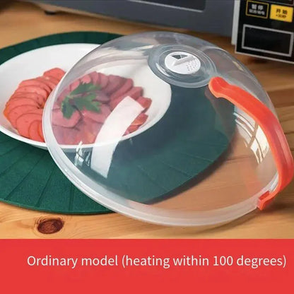 Microwave Splatter Guard: Thickened Transparent Splatter Guard (with Handle) – Food Cover for Plates
