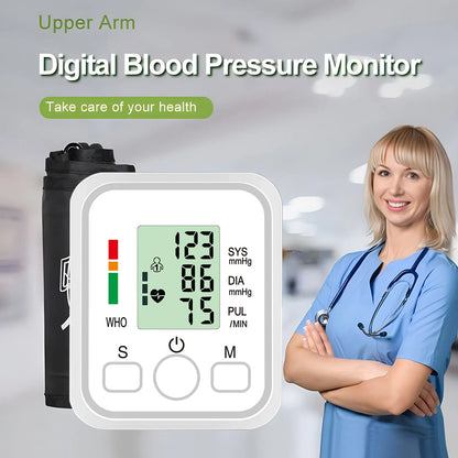 Blood Pressure Test Kit BP Monitor Upper Arm Automatic Tonometer