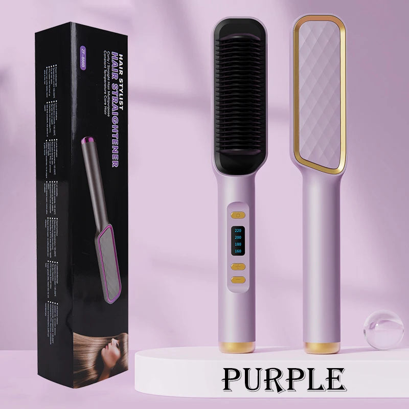 Hair Straightener Brush Electric Hot Comb Hair Straightener Hair Brushes Comb Hot Heating Comb Multifunction Hair Straightener