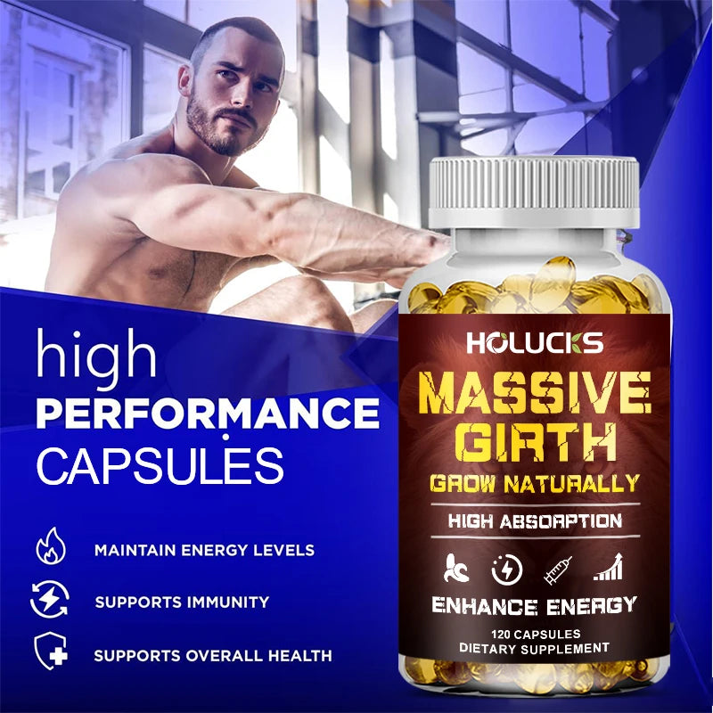 Advanced Men's Health Supplement, with Ashwagandha & Maca Root, Support Male Vitality, Enhanced Stamina, Stress, Performance