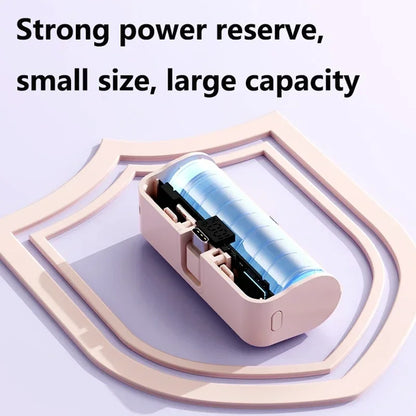 Lenovo 500000mAh Mini Capsule Power Bank High Capacity Fast Charge Powerbank Portable External Battery for iPhone Huawei Samsung
