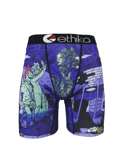 Men's Boxer Briefs Polyester Elastic Breathable Anti-Bacterial Underwear S-XXXL 1pc U-Convex Design Mid Waist Comfort for Men