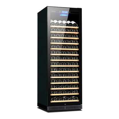 168 Bottle Built In Wine Cellar Horizontal Wine Cooler Fridge Kitchen Single Zone Refrigerator for Home Bar Club Storage