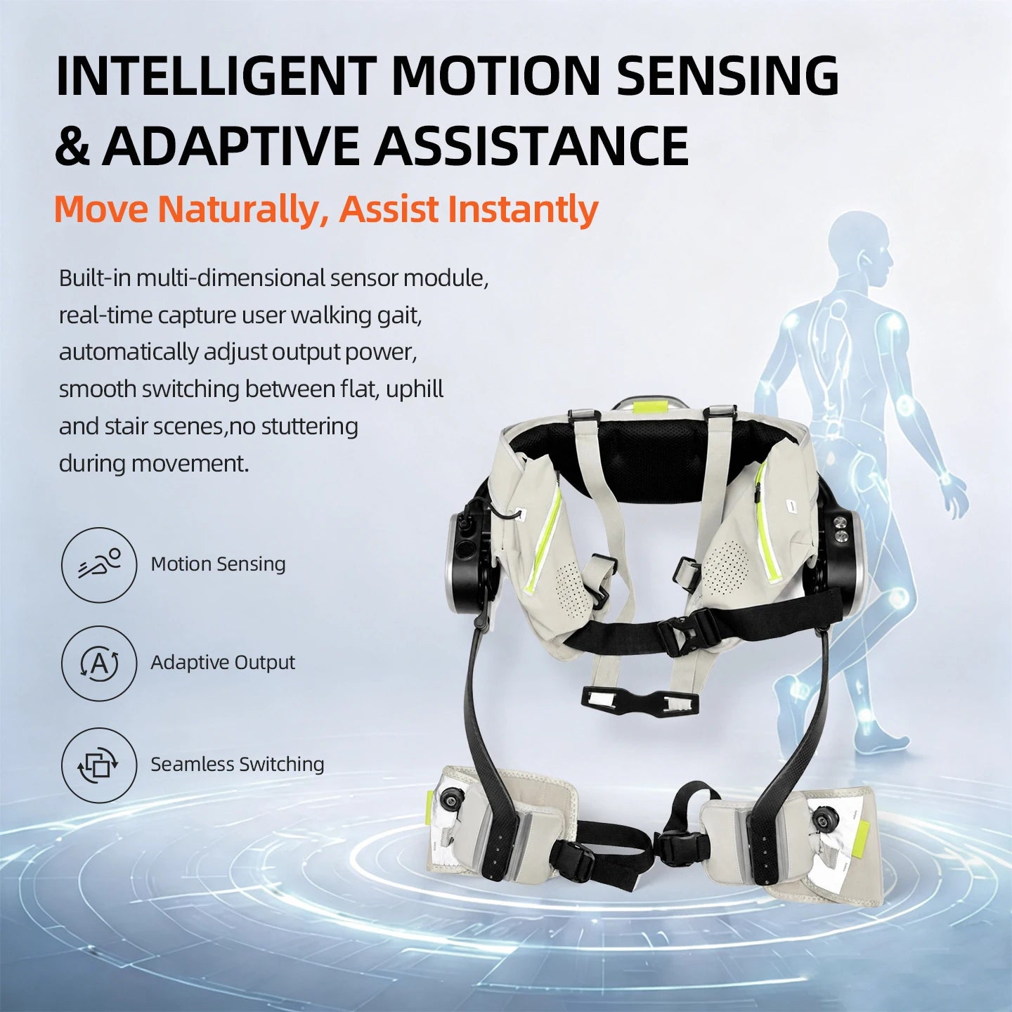 Lightweight Outdoor Powered Exoskeleton Robot Walking Hiking Climbing Load Bearing Assistance For Outdoor Enthusiasts