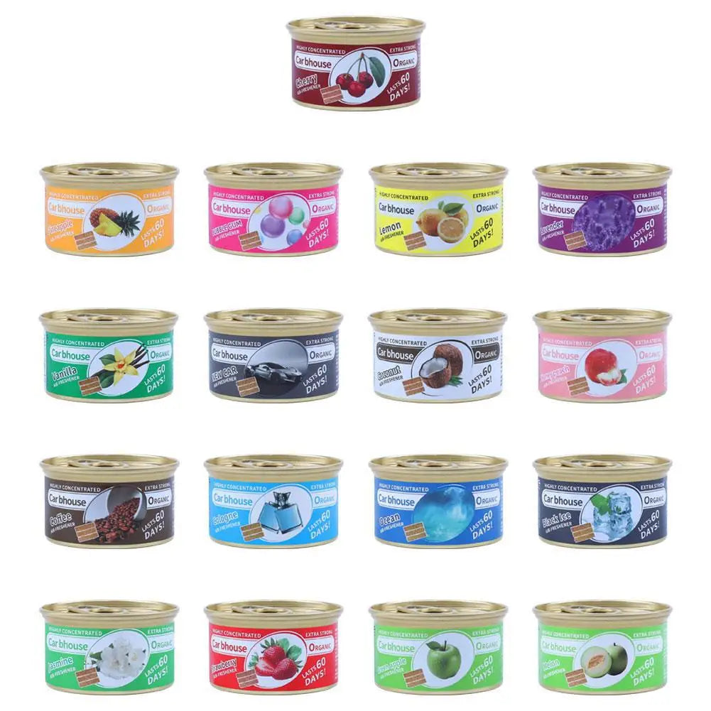 Organic Car Air Freshener Cans Long Lasting Fragrance Fiber Block Odor Eliminator for Auto Home Closet Aromatherapy Deodorant