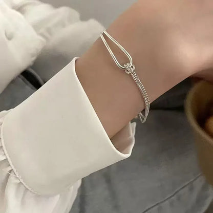 925 Sterling Silver Bracelet, Light Luxury, Minimalist Design