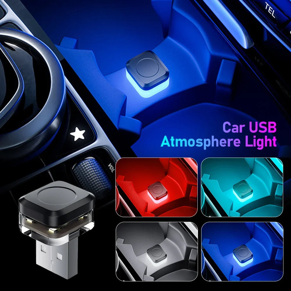 New Universal USB Car Interior Ambient Atmosphere Light LED Signal Lights Auto Reading Night Light Home Decoration Accessories