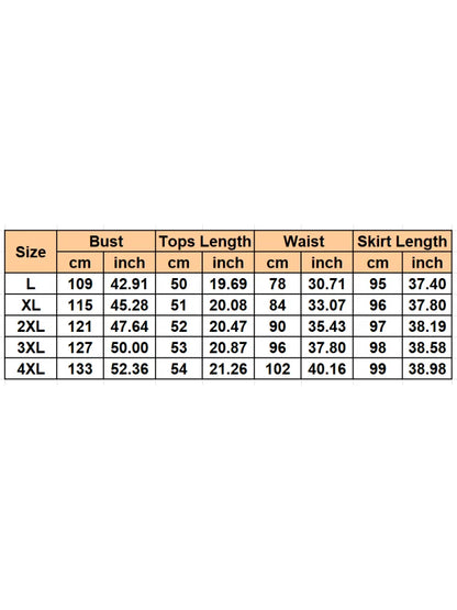 L-4XL Plus Size Women's Clothing 2 Piece Sets New Arrival Matching Two Pieces Sets Green Top And Skirt Suits Outfits Clothing