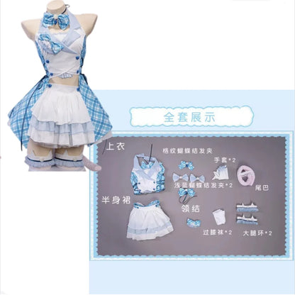 NEKOPARA Chocola Vanilla Cute Soft Girl Lolita Dress Cosplay Costume Full Set Women Anime Halloween Comic Con Carnival Outfit