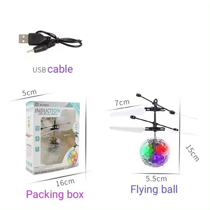 Flying Ball Toys Kids Flying Hover Ball Colorful LED Drone RemoteInfrared Induction Gifts for Kids Teenagers Indoor Outdoor