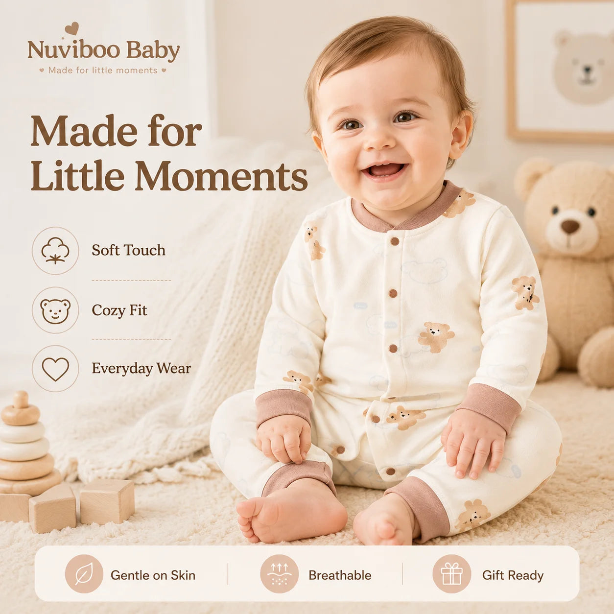Autumn Baby Clothes Newbron Spring 100 Cotton Underwear Newborn Onesie