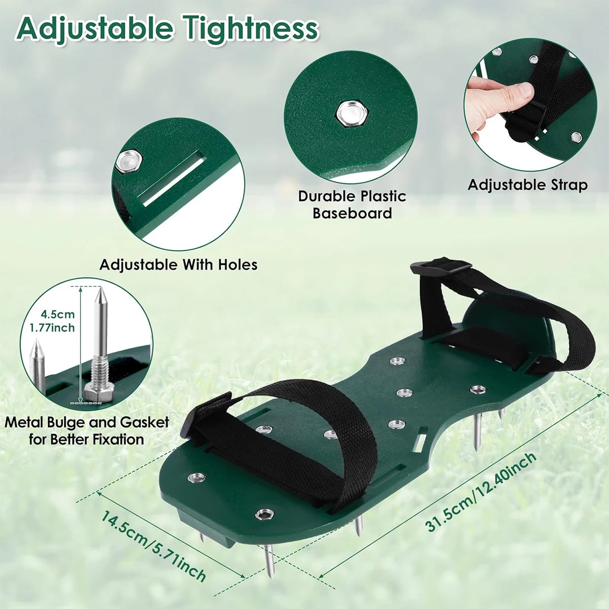 Lawn Aerator Shoes Adjustable Spiked Aerating Sandals Machine Gardening Tools Products Manual Ground Surcador Accessories Tool