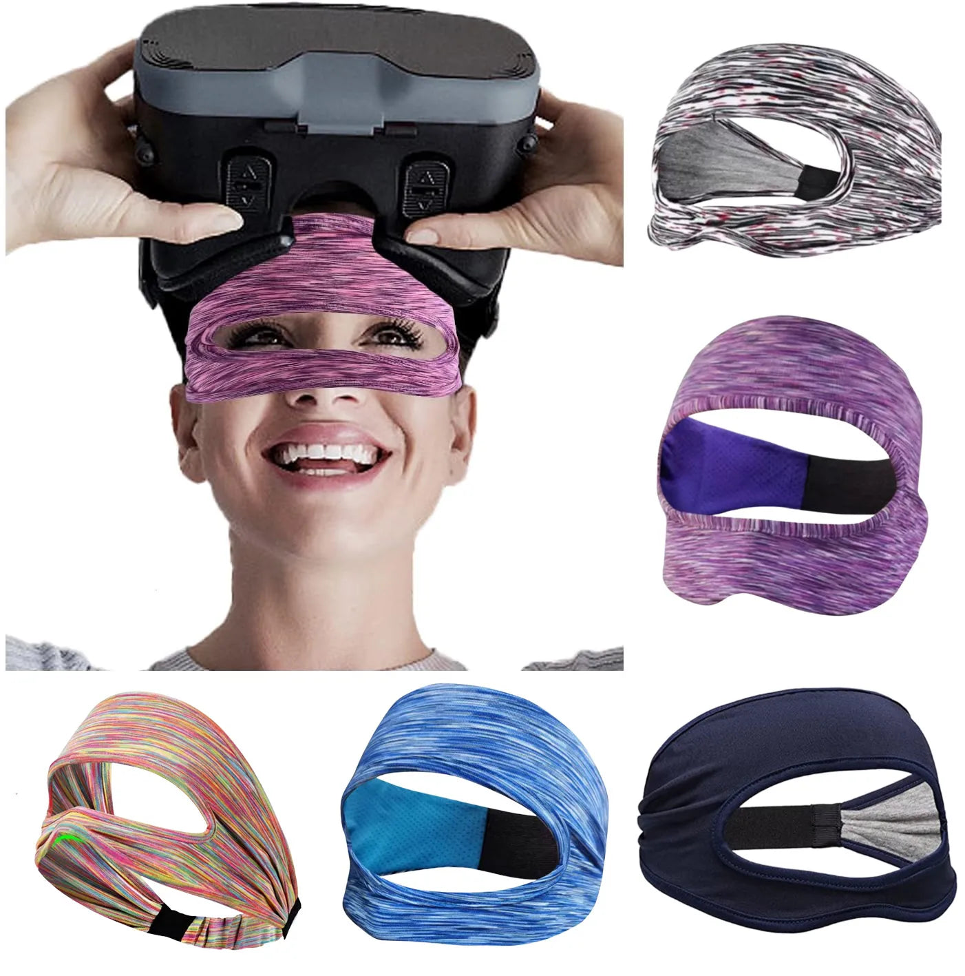 For Oculus Quest 2 Accessories VR Eye Mask Cover Breathable Sweat Band Pad Virtual Reality Headsets for Meta Quest 2/3/3S/Pro