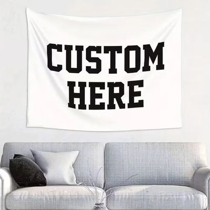 1pc Customizable Personalized Tapestry With Photos And Text, For Birthday, Wedding, Halloween, Christmas, Party