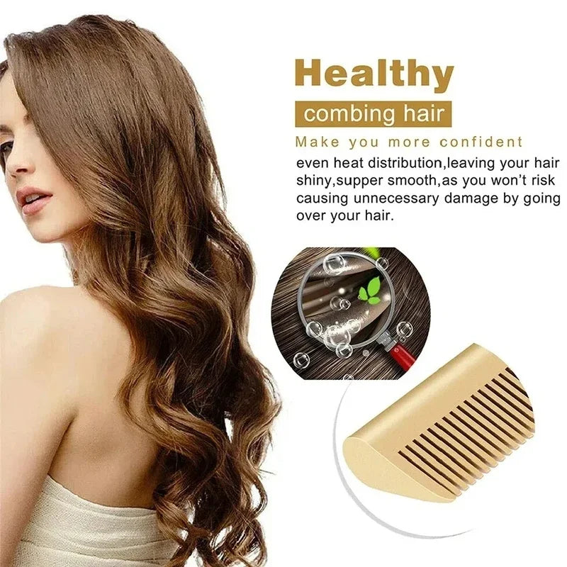 Portable Ceramic Hair Curler Electric Hot Heating Comb Hair Straightener Curler Wet Dry Hair Straightening Hair Styling Tool
