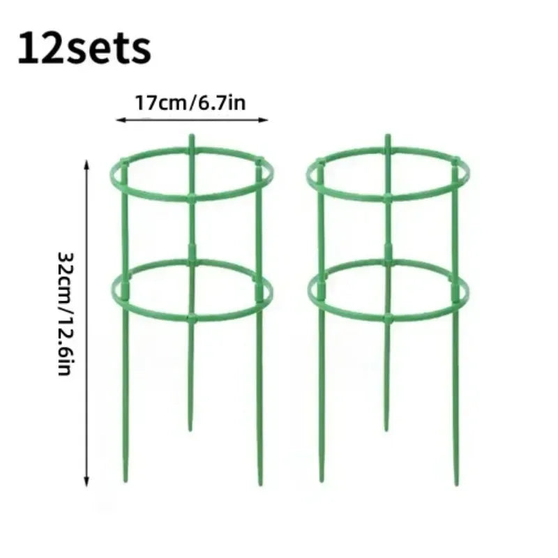 Tomato Cages Trellis Plastic Column Vine Plant Bracket Potted Flower Plant Support Pile Stackable Tomato Tower Plant Cage