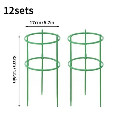 Tomato Cages Trellis Plastic Column Vine Plant Bracket Potted Flower Plant Support Pile Stackable Tomato Tower Plant Cage