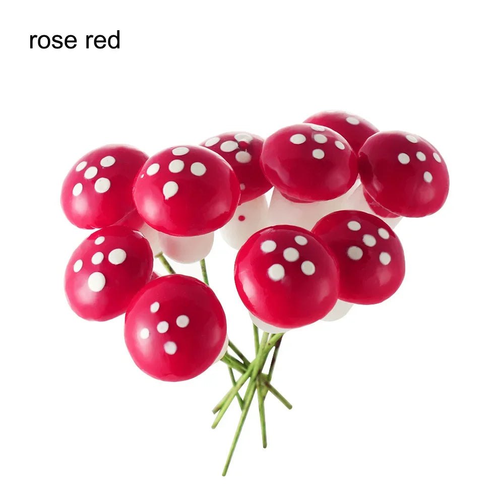 10/20PCS Mini Mushroom DIY Craft Garden Ornament Resin Artificial Foam Potted Plants Decor Moss Decoration Miniature Figurine