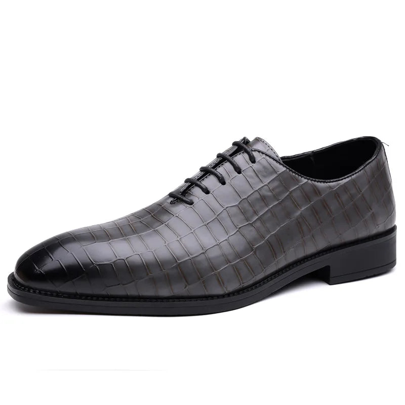 Luxury Mens Leather Shoes Retro Carved Lace-up Brogue Oxford Wedding Men Dress Shoes Male Formal Business Gentleman Office Shoes